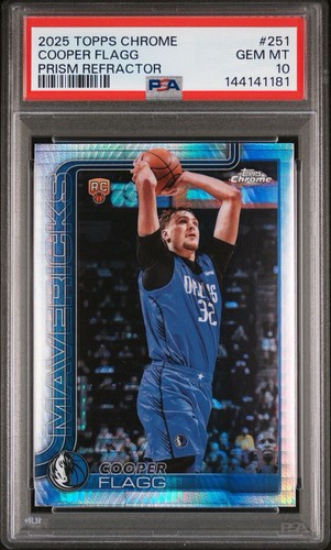2025-26 Topps Chrome - Cooper Flagg #251 Prism Refractor (RC) PSA 10