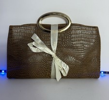 JAFRA Snake Patent Print Leather, golden color, 50th Ann. Clutch Special Edition