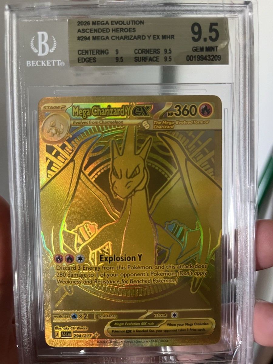 Mega Charizard Y Ex 294/217 MHR English Pokemon TCG Card GM BGS
