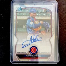 Topps 2023 Bowman Chrome Adan Sanchez #CPA-ASA Autograph Chicago Cubs 1st Bowman