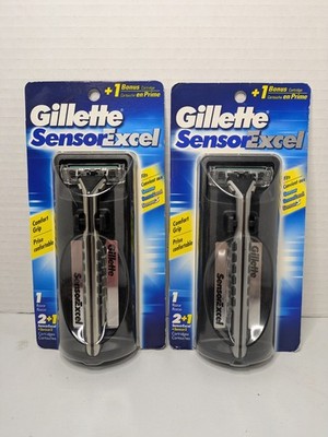2 Gillette Sensor Excel Razor Bonus Pack 2 Excel Cartidges + 1 Sensor3 Cartridge