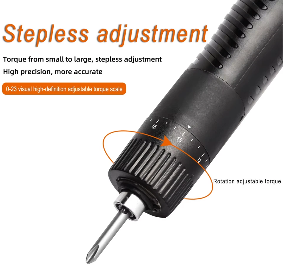 Precision Electric Screwdriver With Torque And Speed Rpm Settings and 2 Bits UK - Image 3 of 4
