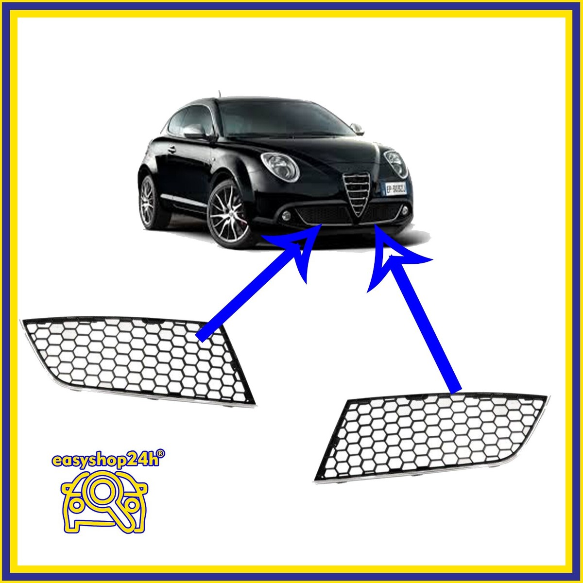 Griglia Paraurti Anteriore Destra Per Alfa Romeo Mito 2008+ - Cromata, Lato Passeggero - Foto 6