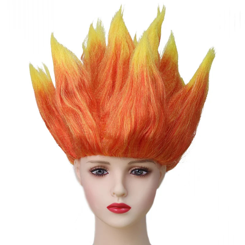 Disfraz de Halloween Son Goku para adultos y niños: Cosplay dorado azul, peluca, cola, Wris