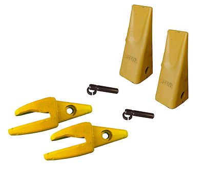 2 - CAT Style J200 Backhoe Bucket Shanks 1'' Lip, Dirt Teeth - 1U-3202, 119-3204