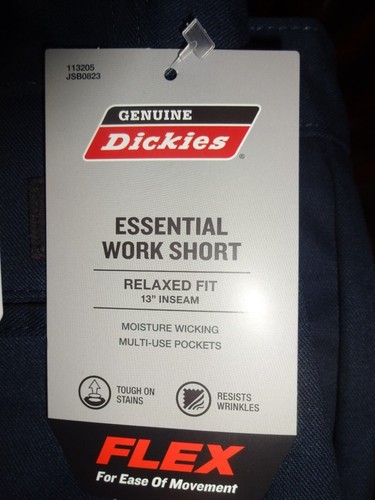 Pantalones Cortos de Trabajo Dickies Esenciales de Sarga Genuinos para Hombre 13" Entrepierna Negro Azul Marino Gris (CZ - Imagen 2 de 17