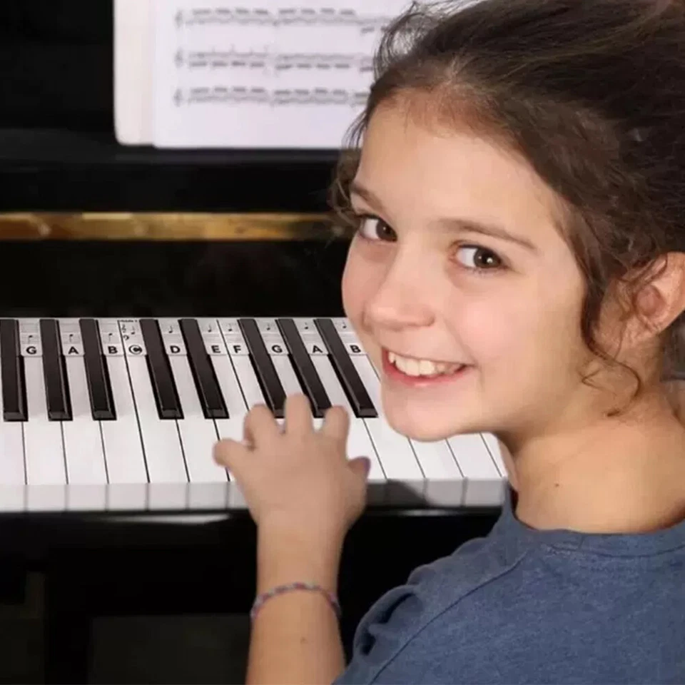 61/88 Keys Removable Note Labels Silicone Piano Key Stickers For Beginners Kids - image 4 of 4