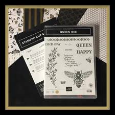 Stampin' Up! QUEEN BEE 🐝 Stamps, QUEEN BEE Dies & GOLDEN HONEY DSP. ***NEW***