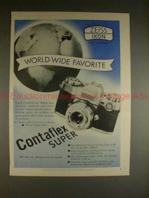 1961 Zeiss Contaflex Super Camera Ad - World Favorite!!