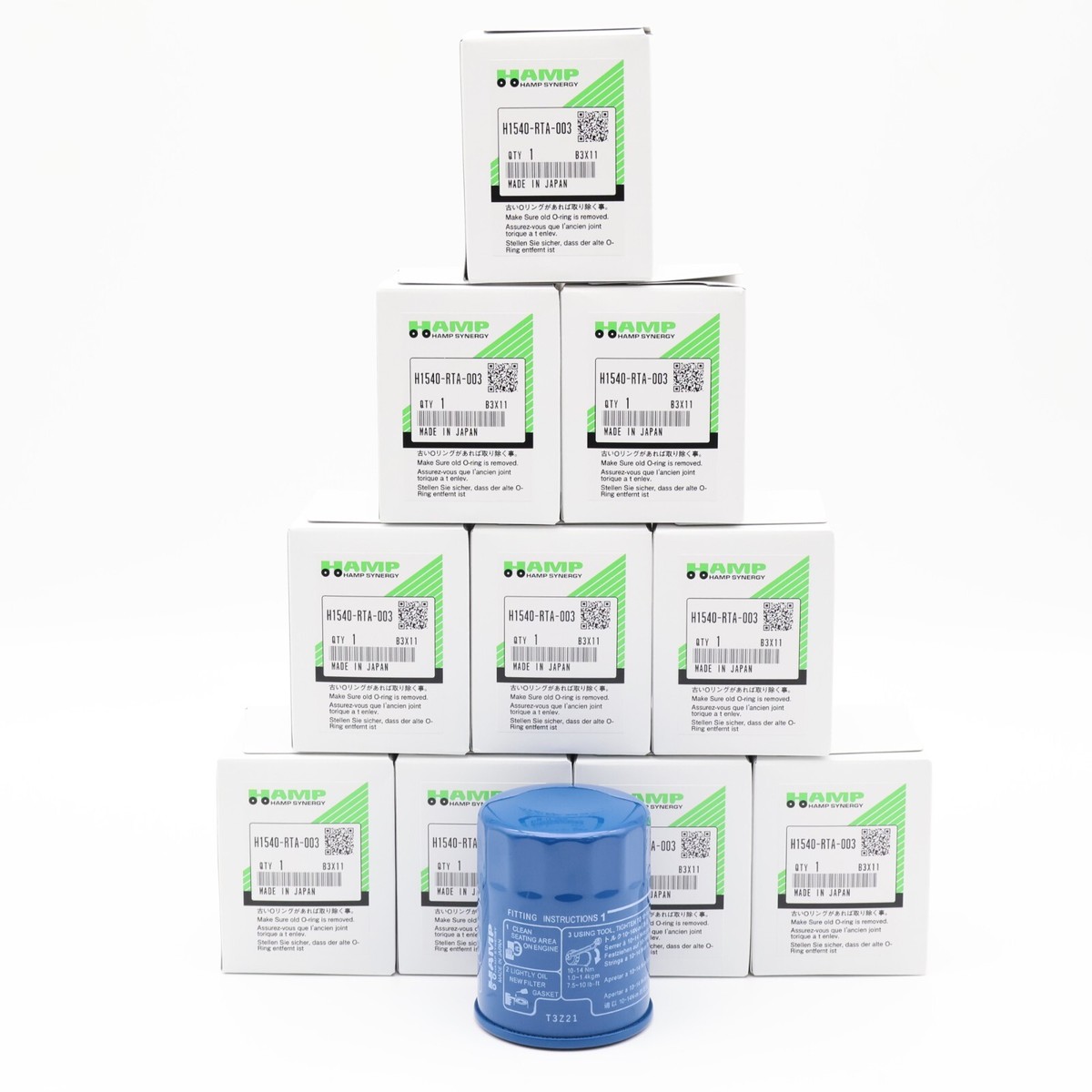 Honda Genuine Hamp Oil Filter Element 10pcs Set H1540-RTA-003