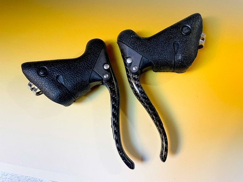 RARE! CARBON BRAKE LEVERS CHRONO TT NEW NOS CAMPAGNOLO RECORD Brake Lever Controls - Picture 7 of 16