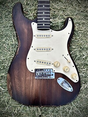 Tabaco Relic Pistols Crown Barncaster Strat GUITAR BODYONLY PARTCASTER USA MADE