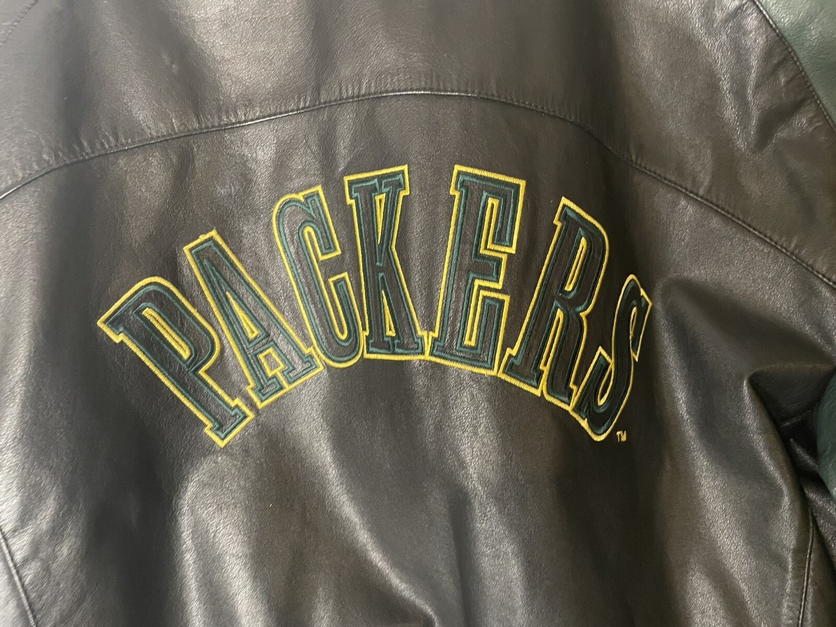 Vtg Logo Athletic Green Bay Packers Shark Tooth Leather