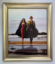 Jack Vettriano - The Road to Nowhere Framed Canvas Effect Print 51cm x 43cm