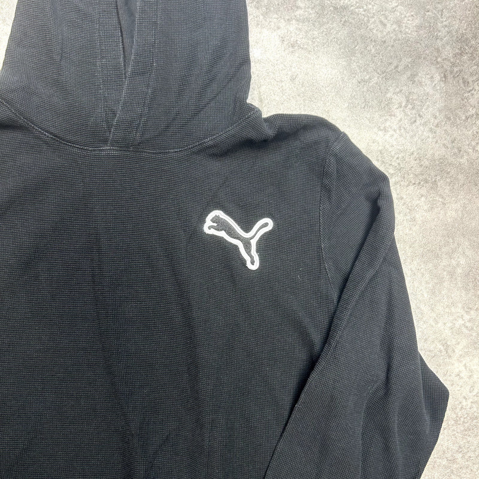 Puma Hoodie Mens Y2K Pullover Training Sweatshirt, Black, XL image 4