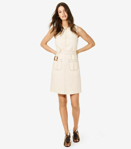 tory burch linen ruffle dress