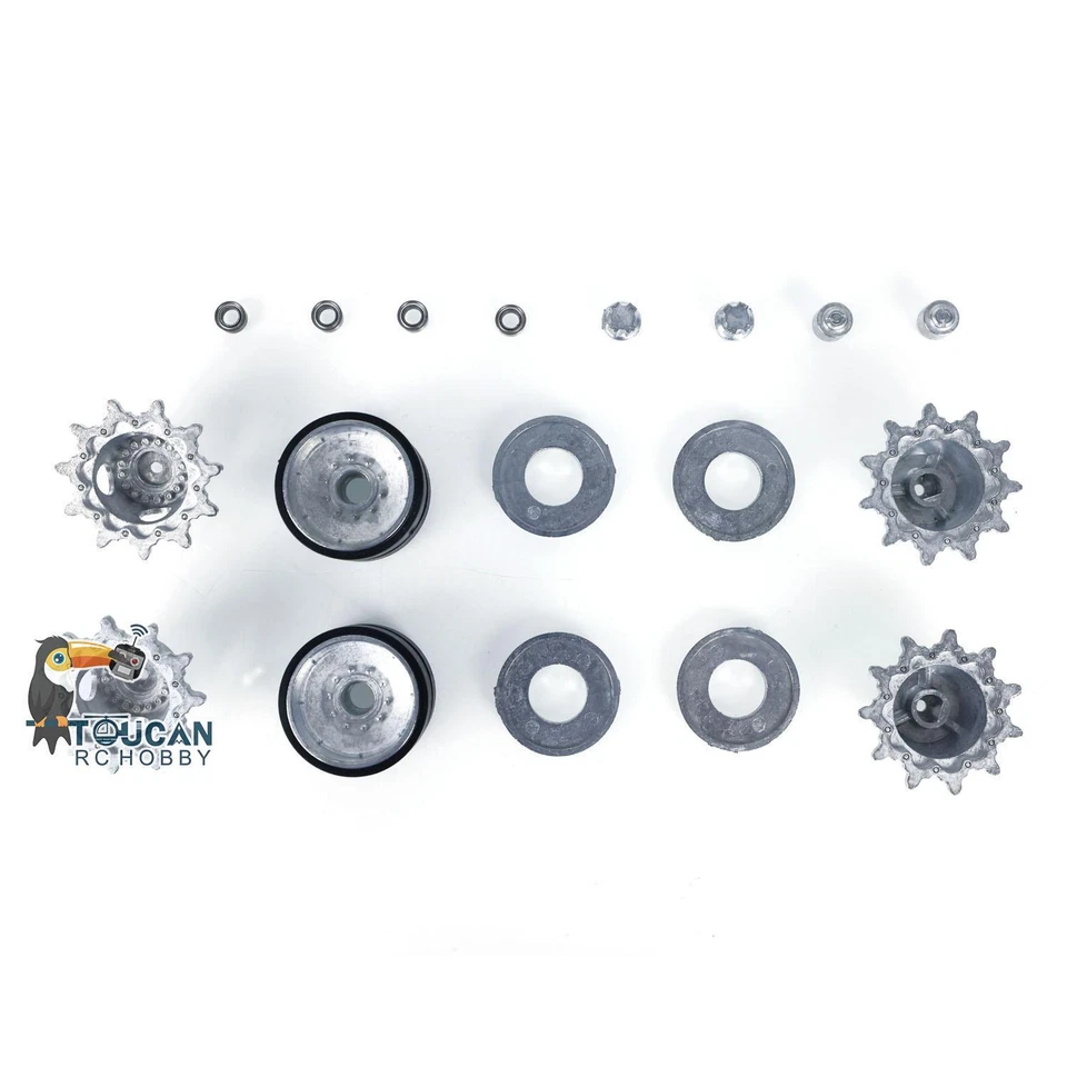 RC Tank Accessory Metal Sprockets Idler Wheels for 1/16 Heng Long US Abrams 3918 - Image 2 of 2