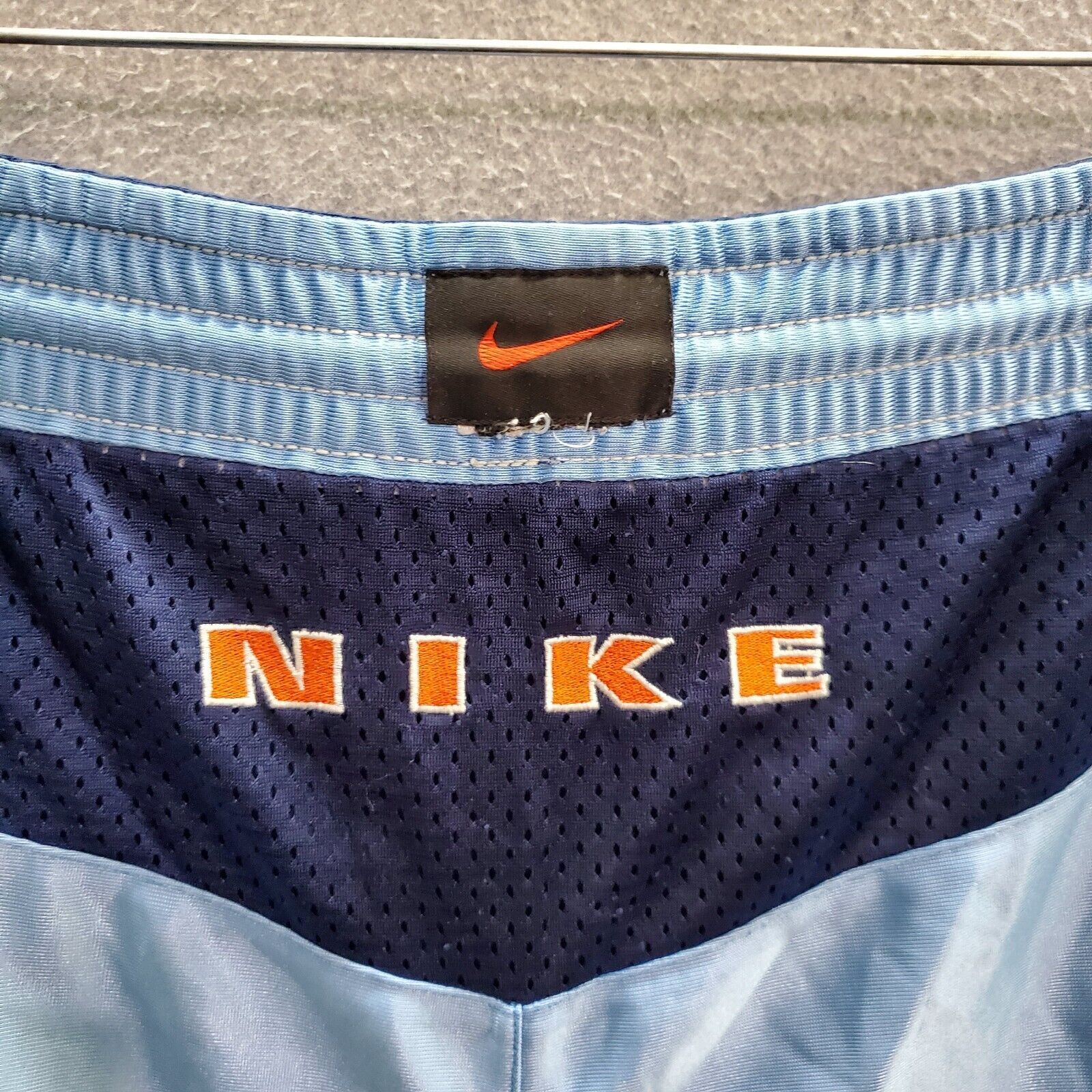 VINTAGE Nike Men Activewear Shorts 38 Blue Colorb… - image 6