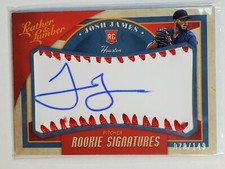 Josh James 2019 Leather & Lumber Rookie Signature /149 Autograph Houston Astros