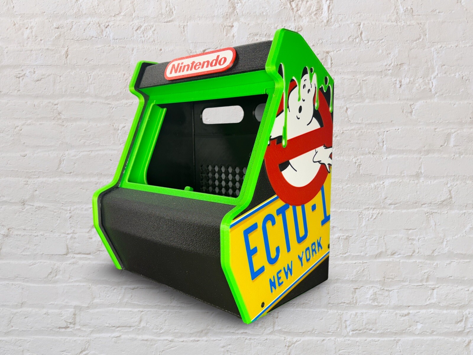 Nintendo Switch Arcade Case Ghostbusters Slimer And Ecto1 Side Graphic-image