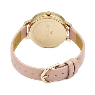 Olivia Burton Watch With 34mm Floral Face & Pink Band 