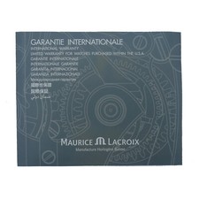 MAURICE LACROIX WATCH GARANTIE INTERNATIONAL BOOKLET