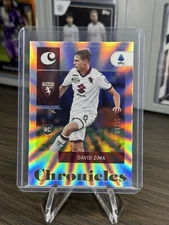 2022-23 Panini Chronicles Serie A David Zima #14 Rookie RC Gold Laser /10