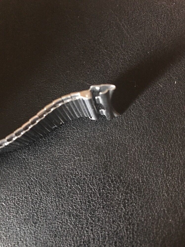 Vintage Rare Gemex USA Stainless Bracelet Curved Ends 19mm Vintage Rare Gemex USA Stainless Bracelet Curved Ends 19mm