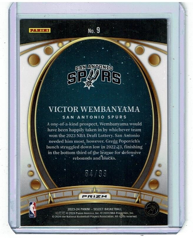 2023/24 Select - Victor Wembanyama - Lodestar - Pink Cracked Ice