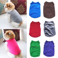 Plain Cotton Cat Dog Clothes Summer Small Medium Dogs Vest Pet T-shirt Clothes