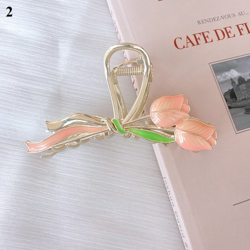 Metal Flower Hair Clips Women Strong Large Traditional Clip Claw Clamp Grip 🎀 - Picture 15 of 36