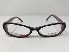 Takumi Eyeglasses Frame T9886 51-15-140 90 Black Peppermint E272