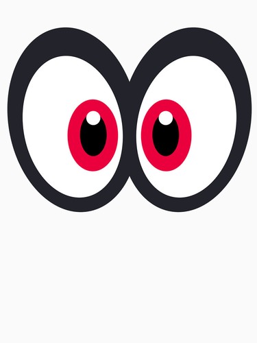 Mario Odyssey Cappy Eyes Iron On 