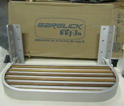 GRADY WHITE 15'' ADJUSTABLE FOOTREST w/TEAK TREAD -ANGLED DOWN 18 degrees #10-542