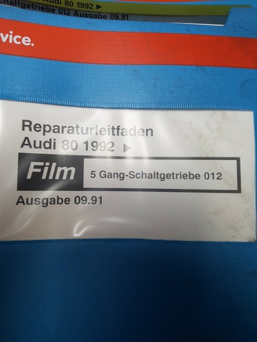 Reparaturleitfaden Audi 80 Mircofilm 5 Gang Schaltgetriebe 012  1992-