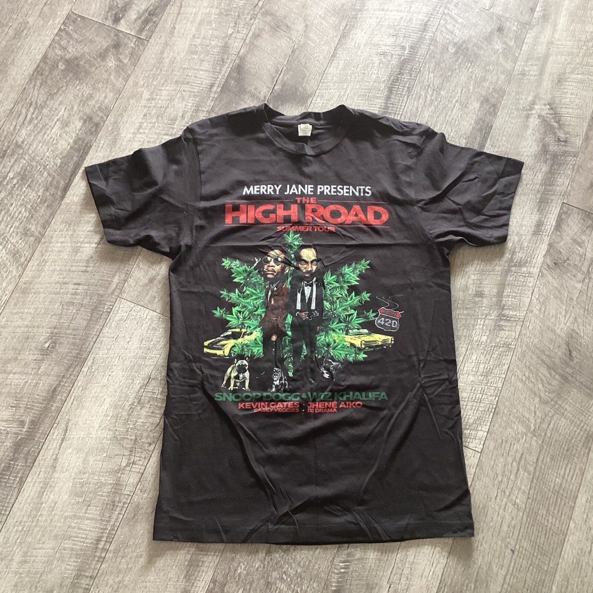 Snoop Dogg Wiz Khalifa T-Shirt High Road Summer Tour Concert 2016
