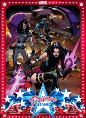 Topps Marvel Collect Dream Teams 24 - Psylocke X-23 - Red Chrome SR [Digital]