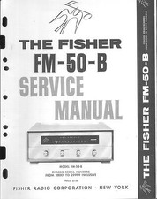 Fisher Service Manual für FM-50-B  Copy  			