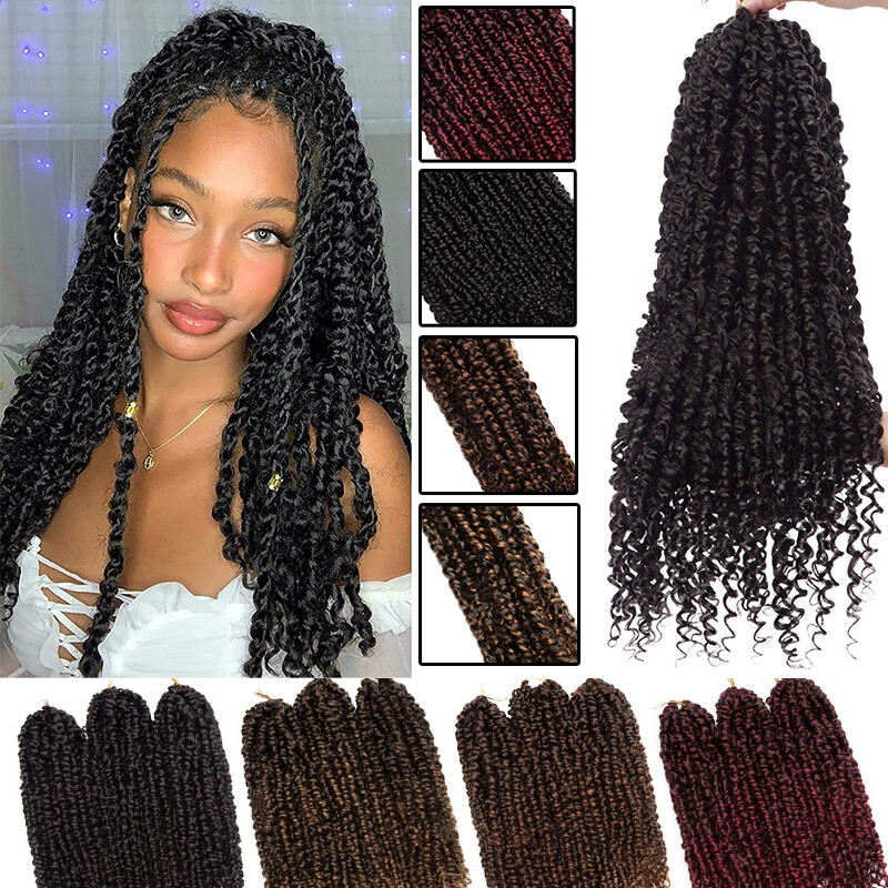Göttin Locs Häkelhaar – 6 Packungen, 50,8 Cm, Wellig Mit Lockigen Enden, Farbe 1B