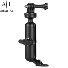 Supporto per Specchietto Manubrio Moto per Action Cam, 360° Rotazione, GoPro 1/4