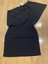 Ladies One Shoulder Black Mini Dress