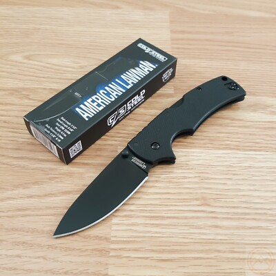 Cold Steel American Lawman Folding Knife 3.5'' S35VN Steel Blade Black G10 Handle