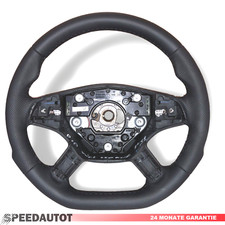 Volant en Cuir Aplat. Multif. pour Mercedes ML W164 Avec DSG, Noir