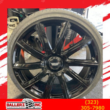 26x10 Cadillac Replicas Floater Caps 6 Lug Truck Suv Caddy Wheel Tire Package