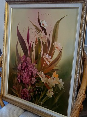 #ad James Devore Original Oil Painting Wildflowers in Sunlight 24quot;x28quot; Framed Excell $225.00