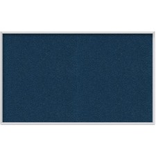 Pemberly Row Vinyl 3' x 4' Bulletin Board with Aluminum Frame in Navy