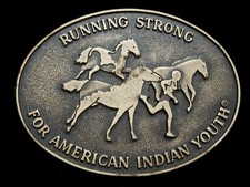 NE01113 NOS  RUNNING STRONG FOR AMERICAN INDIAN YOUTH  SPORTS EVENT BUCKLE