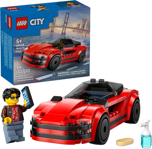 LEGO City Red Sports Car Toy - Building for Kids, Boys and Girls, Ages...