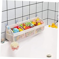 Original 3 Compartment Horizontal Large Openings Bath Toy Organizer for Tub,