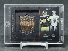 2015 Joe Flacco Ben Roethlisberger PANINI BLACK DUAL TEAM SYMBOLS WHITE GOLD/49